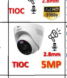 Dahua HAC-ME1509TQ-A-PV - CAMARA DOMO TIOC |ILUMINACION DUAL| DISUACION ACTIVA | 5MP | IR/LED 40M