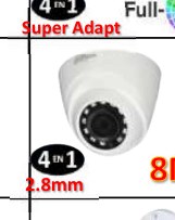 Dahua HAC-HDW1800R - DOMO INTERIOR PLASTICA ICR DIA&NOCHE | 4K | 8.0 MP | IR 20M