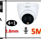Dahua HAC-HDW1500TLM-IL-A - DOMO | ILUMINACION DUAL | SUPER ADAPT| 5MP | IR/LED 20M | IP67|MICROFONO
