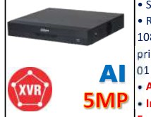 DVR 32CH PENTAHIBRIDO|H.265+| 5MP |WIZSENSE|2HDD |32+16CH IP|ONVIF 16.12