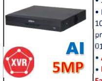 DVR 8CH PENTAHIBRIDO | H.265+ |5MP | WIZSENSE| 1 HDD | 8+4CH IP | ONVIF 16.12