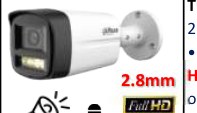 Dahua HAC-HFW1200TLM-IL-T - TUBO EXTERIOR |ILUMINACION DUAL |IR/LED 40M|IP67|MICROFONO Y PARLANTE