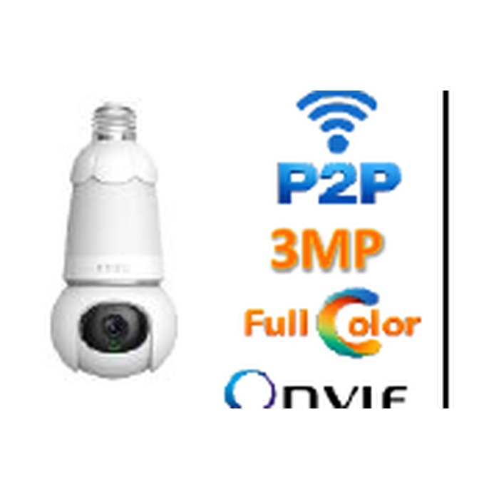 Imou IPC-S6D-3M0WEB-IMOU - BULB Cam 3MP | DOMO WIFI | PAN&TILT | CMOS 1/2.7'' | 3.0 MP | 2K | IR 25M | Wi-Fi