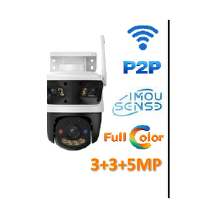 Imou IPC-S7U-11M0WED-IMOU - CRUISER TRIPLE DISUASIÓN ACTIVA | 3MP+3MP+5MP |SMART COLOR | IR 30M| IP66 |Wi-Fi6