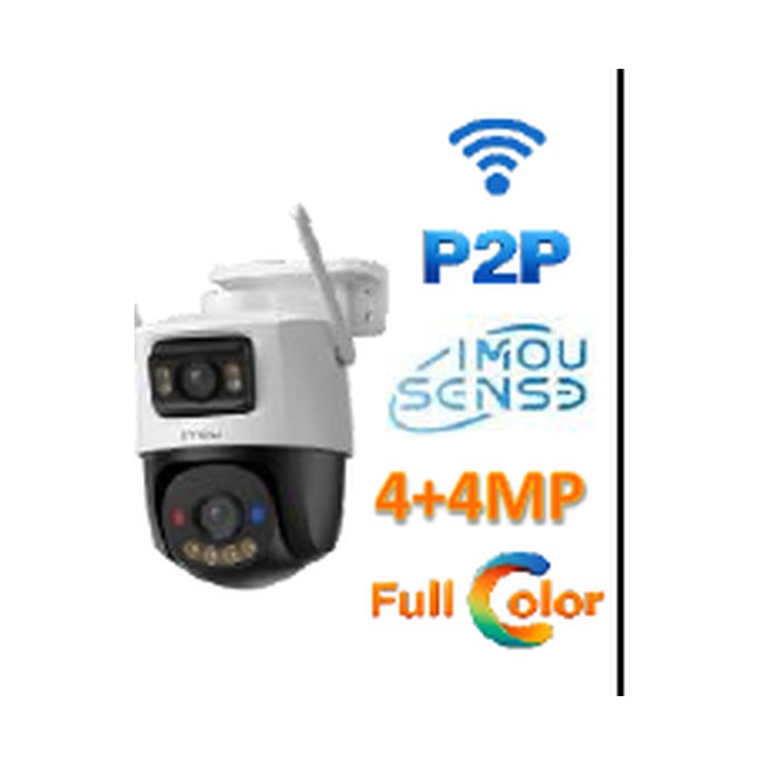 Imou IPC-S7XF-8U0WED-IMOU - CRUISER DUAL 2 PRO| DISUASIÓN ACTIVA | 8 MP |SMART COLOR | IR 30M | IP66 | Wi-Fi 6