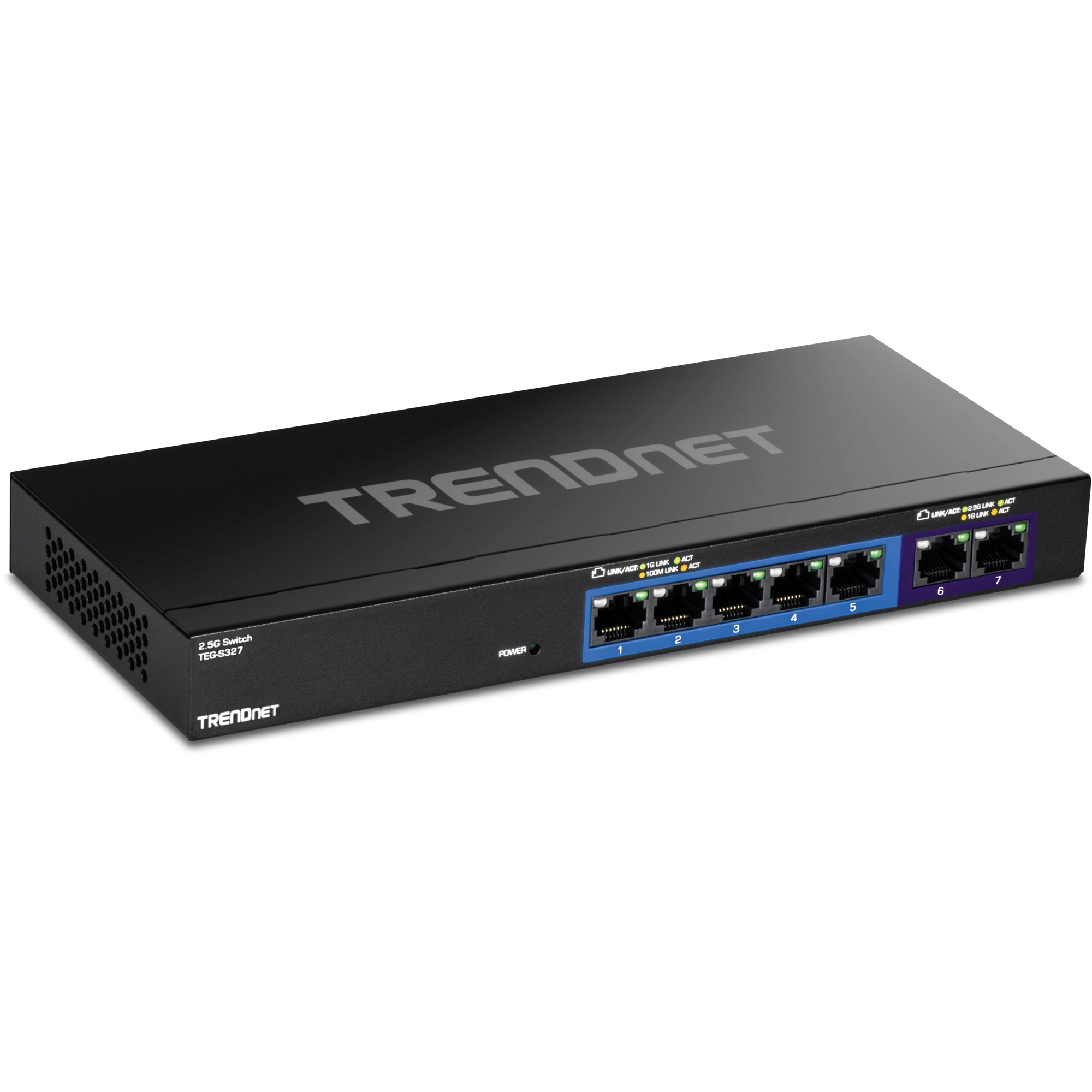 Switch de red TRENDnet de 5 puertos Gigabit y 2 puertos 2.5