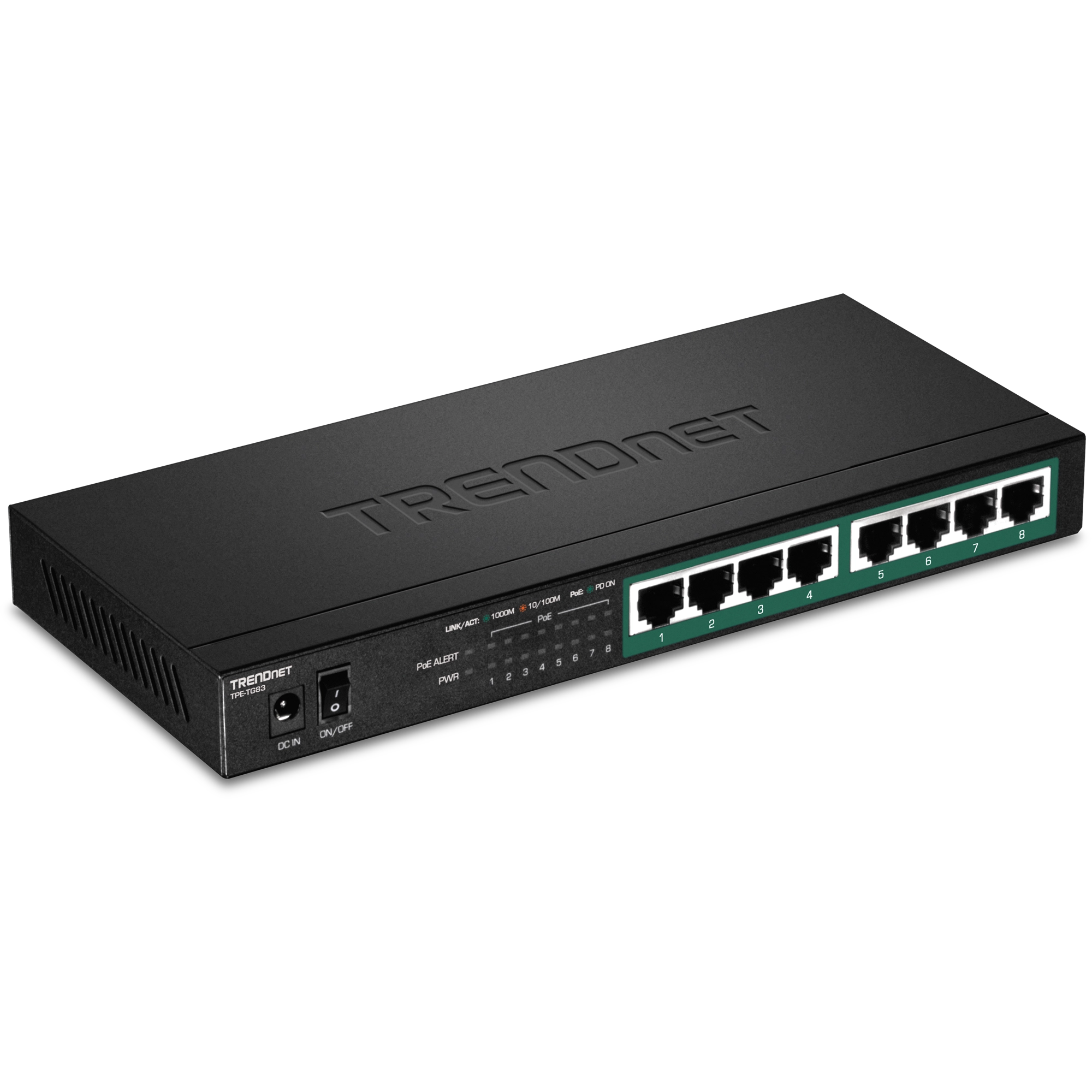 Switch de red TRENDnet de 8 puertos PoE+