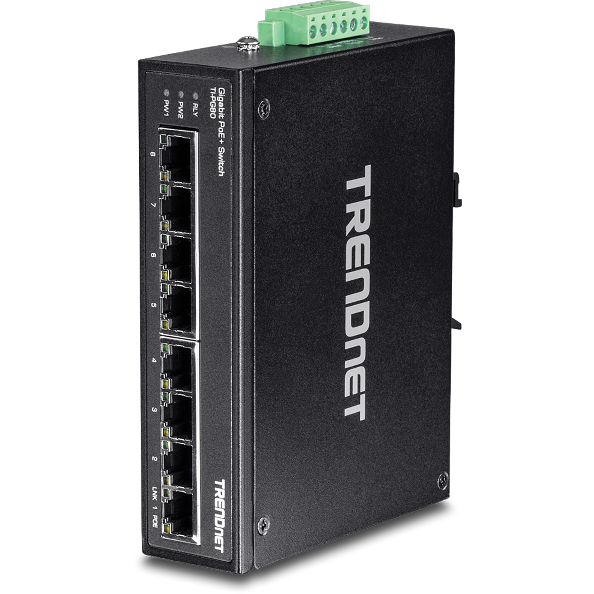 Switch industrial TRENDnet de 8 puertos Gigabit PoE+