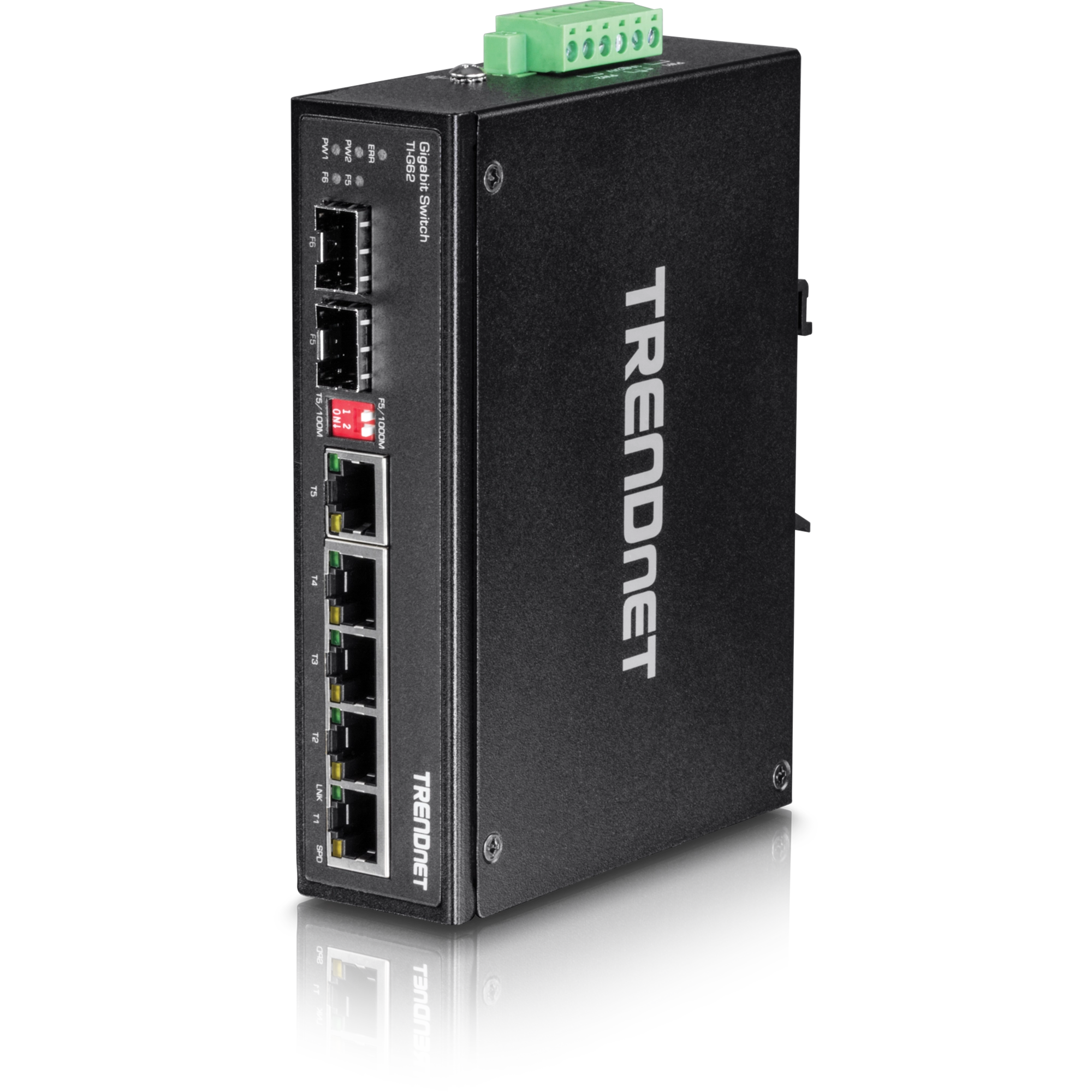 Switch industrial TRENDnet de 5 puertos Gigabit y 2 SFP