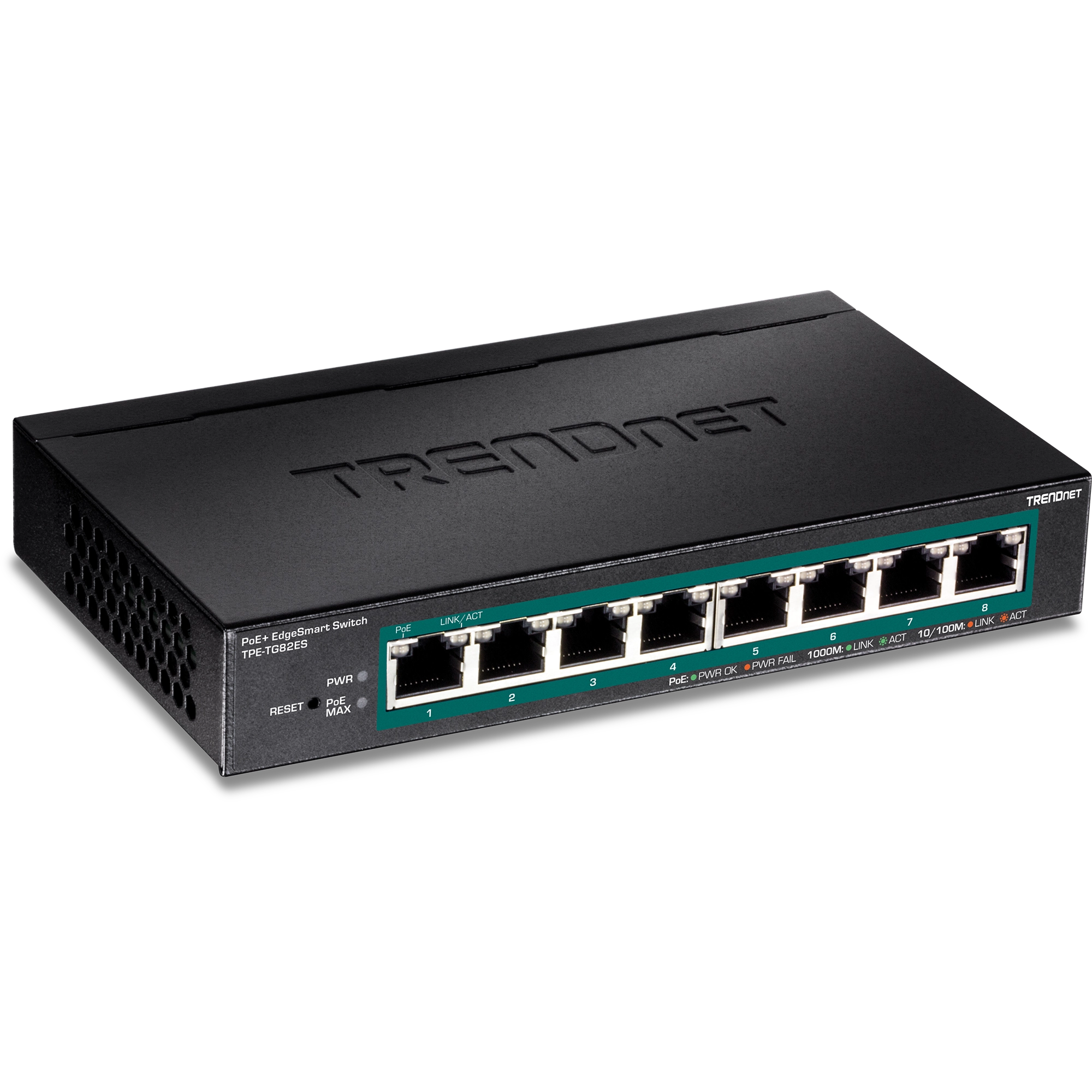 Switch Administrable TRENDnet de 8 puertos PoE+ gigabit