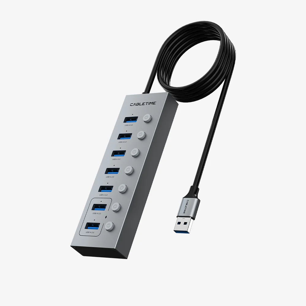 Hub USB-A 3.0 de 7 puertos CABLETIME CB47G