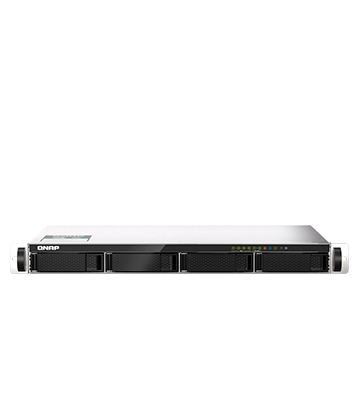 Servidor NAS QNAP 4 bahías rack, 4-core 2.2GHz, 4GB RAM