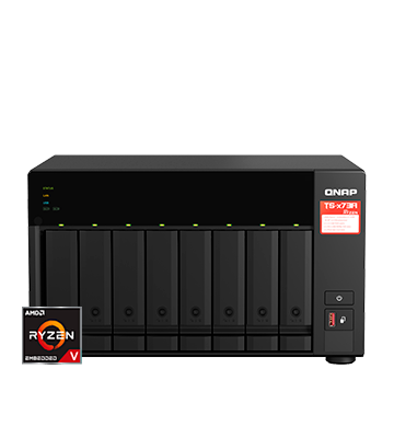 Servidor NAS QNAP 8 bahías torre, 4-core 2.2GHz, 8GB RAM