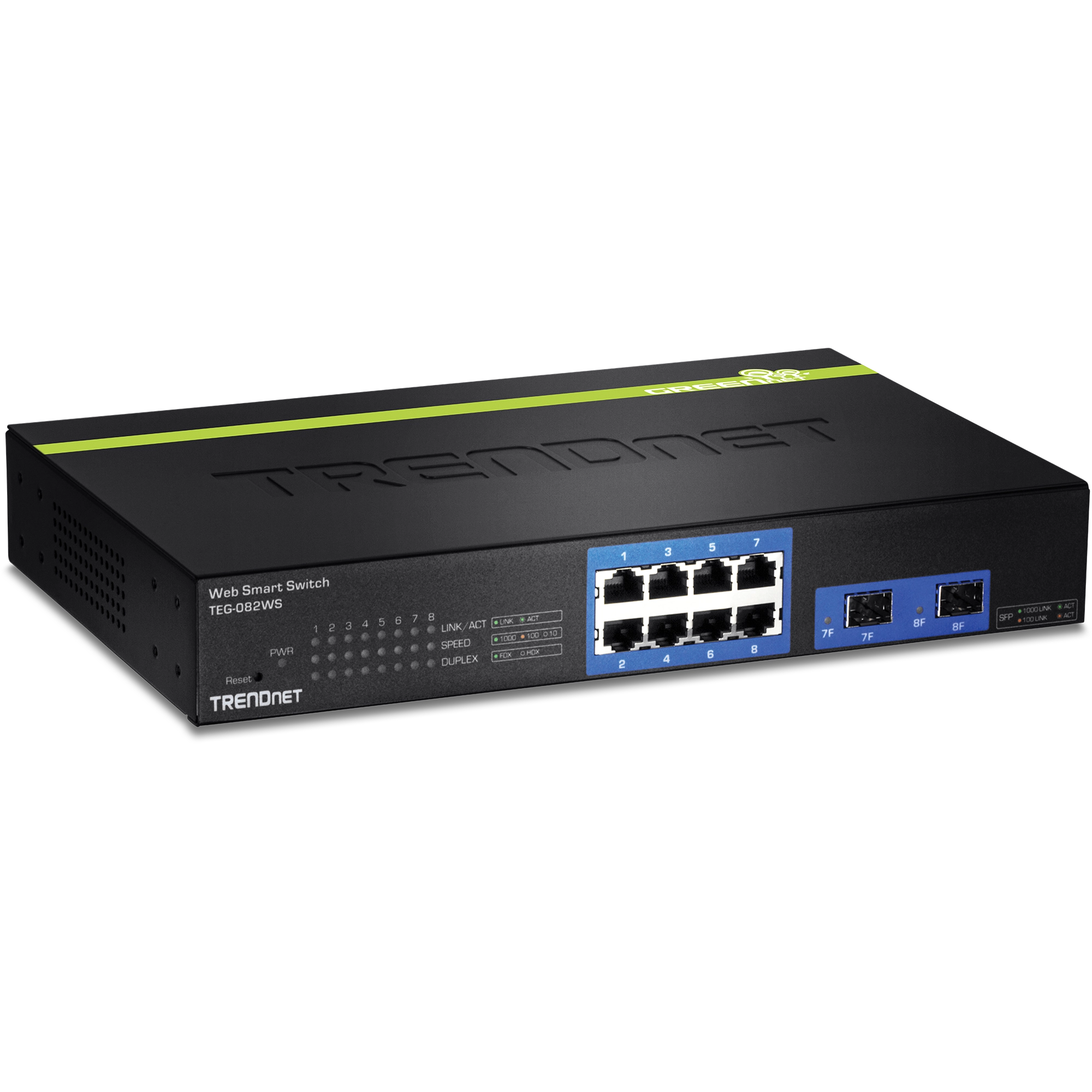 Switch Administrable TRENDnet 8 puertos Gigabit y 2 SFP
