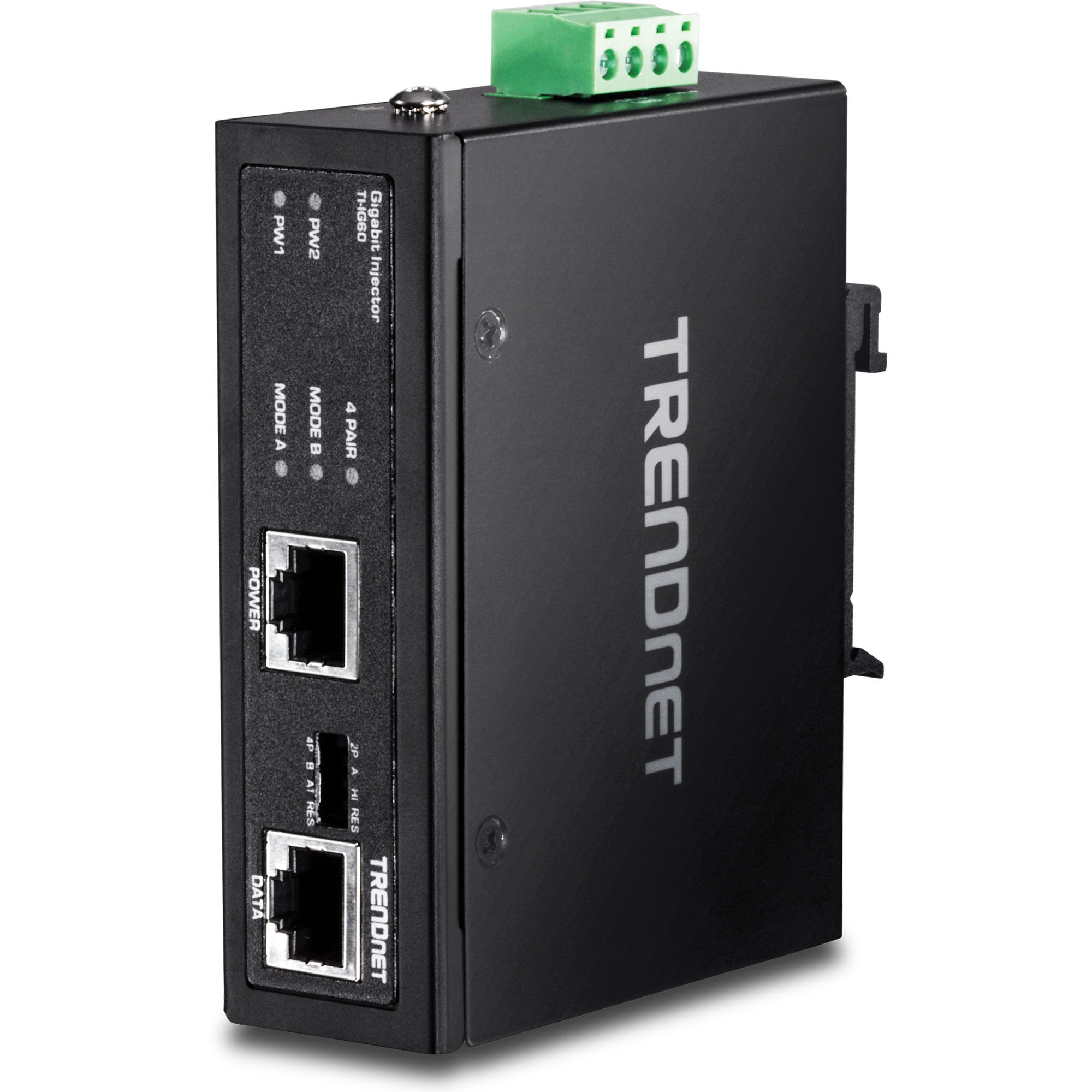 Inyector industrial TRENDnet Gigabit PoE+ hasta 60W