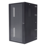Gabinete PanZone de Montaje en Pared, de 19in, Puerta con Ventana de Seguridad, 26 UR, 762mm de Profundidad, Color Negro