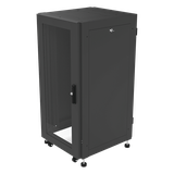 Gabinete Profesional para Telecomunicaciones de 19in, Instalación a Piso, 24UR, 600 mm Profundidad, Se envía el Gabinete Armado.