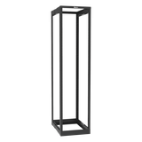 Rack de Cuatro Postes Estándar de 19", Rieles Roscados #12-24, Profundidad Ajustable de 23 a 42 in, 45 Unidades de Rack, Color Negro