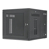 Gabinete PanZone de Montaje en Pared, de 19in, Puerta Perforada, 12 UR, 762mm de Profundidad, Color Negro