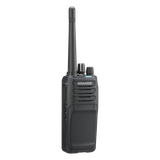 Radio portátil UHF 450-520 MHz, Digital DMR-Analógico, 5 Watts, 64 Canales, Roaming, Encriptación, GPS*, Inc. antena, batería, cargador y clip
