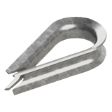 Cuello/ Guardacabo/ Rozadera para Cable de 1/4" de Acero Galv. por Inmersión.