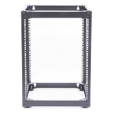 Rack Abierto de 4 Postes Instalación Pared o Piso de 14 Unidades, Ideal para Equipo de Audio!