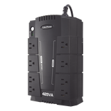 UPS de 425 VA/255 W, Topología Standby, Entrada 120 Vca NEMA 5-15P, Tipo Gabinete Compacto, Con 8 Tomas NEMA 5-15R