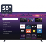 ROKU SmartTV QLED 58 Pulgadas / 4K UHD / Dolby Audio / 3 puertos HDMI / WiFi / VESA 200x200 mm