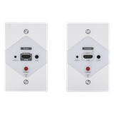 Kit Extensor HDMI en PLACAS DE PARED para distancias de 40 metros / Resolución 1080P @ 60 Hz / Cat 6/6A/ 7 / HDR/ Cero Latencia / Soporta Control Remoto / Placa de pared de 2.74 x 4.49” (tamaño estándar de EE.UU.).
