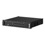 Amplificador de audio | 2 zonas de 250W | 100V/70V | Calendarización de eventos | Biblioteca de Materiales de Audio | Entrada de Alarma