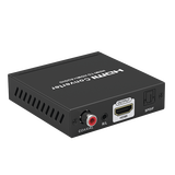 Extractor de Audio de HDMI a HDMI + Audio / Salida de Audio Digital o Análoga / SPDIF / Toslink / Auxiliar 3.5mm (Estéreo) / Salida HDMI solo video / Soporta ARC / HDR / HDCP / Separa el Audio del Contenido HDMI .
