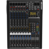 Consola de Mezcla Analógica | 8 Canales | 6 Entradas Mic/Línea | 12 Salidas | DSP Efectos | USB Media | Bluetooth | Montaje en Rack