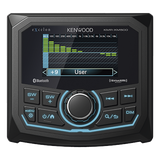 Estéreo marino sumergible IP66, con pantalla de 2.7 pulgadas, conexión Bluetooth, iluminación multicolor variable, con entrada USB