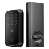 Cerradura Inteligente con Huella Digital LNDU HK01W / WiFi Integrado / Compatible Apple HomeKit / Teclado Táctil / 8 Baterías AA / Escaneo iPhone-Apple Watch-Fob / Bloqueo Manual y Automático / Exterior IP54