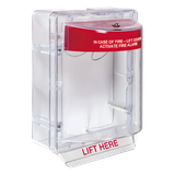 Cubierta Protectora Serie Stopper II® De Policarbonato, Con Bocina, Espaciador Transparente, Montaje en Superficie, Etiqueta en Inglés