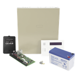 Kit de panel de alarma con teclado alfanumérico, batería de respaldo, transformador y gabinete