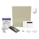 Kit de panel de alarma con detector de movimiento, dos contactos magnéticos y sirena cableados