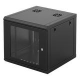 Gabinete de Pared con Puerta de Cristal Templado, 635mm de Profundidad, 6U Rack de 19 in, Acero Reforzado
