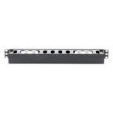 Organizador de Cables Horizontal de 1U para Rack de 19", Fabricado en Polímero Resistente a Deformaciones y Rayones