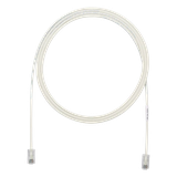 Cable de Parcheo UTP Cat6A, CM/LSZH, Diámetro Reducido (28AWG), Color Blanco Mate, 2.13 Metros (7 Pies)
