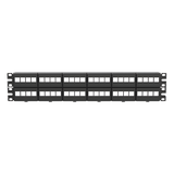 Panel de Parcheo Modular Keystone (Sin Conectores), de 48 Puertos, Identificación con Etiqueta Adhesiva, 2UR