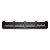 Panel de Parcheo de Impacto (110) UTP de 48 Puertos Cat5e 19 Pulgadas (48.26 cm), 2U con Barra para Organizar Cable