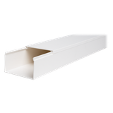 Canaleta TMK-4577 en PVC Blanco Autoextinguible: Solución Segura y Estética para Entornos Interiores, con Gran Capacidad de Resguardo de Cables, Medidas : 45 mm x 77 mm x 2.5 m (5500-01250)