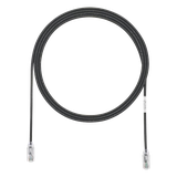 Cable de Parcheo TX6, UTP Cat6, Diámetro Reducido (28AWG), Color Negro, 3.05 Metros (10 Pies)