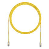 Cable de Parcheo TX6, UTP Cat6, Diámetro Reducido (28AWG), Color Amarillo, 2.13 Metros (7 Pies)