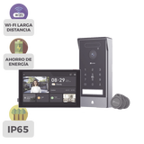 Video Portero Conexión a 2 Hilos Entre Monitor y Frente de Calle / Wi-Fi 6 Dual Band 2.4 y 5GHz con Cámara 4K / Reconocimiento de Venas de Palma / Reconocimiento Facial / Visión Nocturna en Color / IP65 Exterior Con Protección