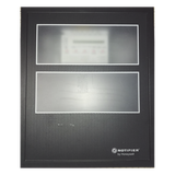 Puerta con ventana de 2 niveles para gabinete de panel contra incendio NOTIFIER, acero calibre 16, color negro