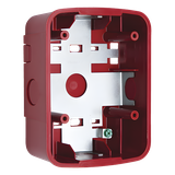 Caja de Montaje en Pared para Bocina y Bocina con Lampara Estroboscopica y para montaje en Techo de Bocinas, Color Rojo