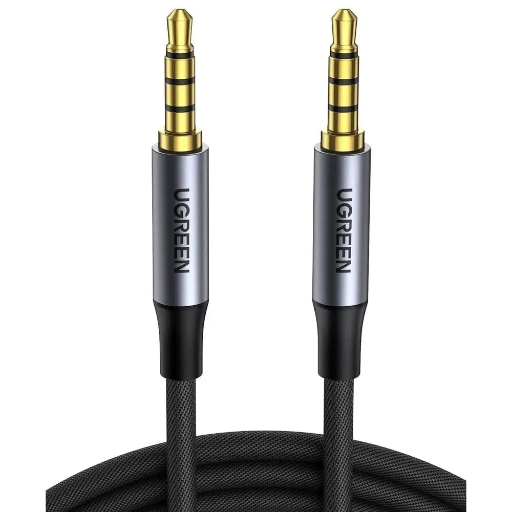 CABLE AUDIO 3.5 MM - 3 MTS - 4 POLOS - MACHO A MACHO - CARCASA DE ALUMINIO - 20785